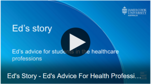 Click to open video entitled Ed's advice for health professionals