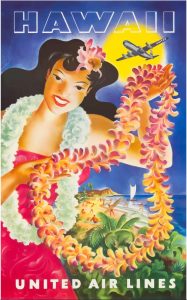 Travel poster promoting Hawai'i