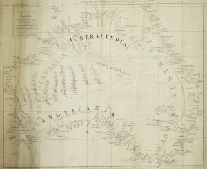 Map of Australia including a great western river