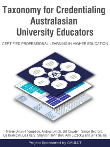 Taxonomy for Credentialing Australasian University Educators book cover