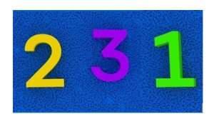 Image of the numbers 231